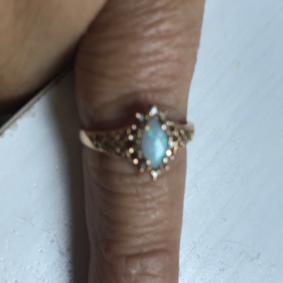 14kg OPAL/DIAMONDS RING - Picture 4 of 7